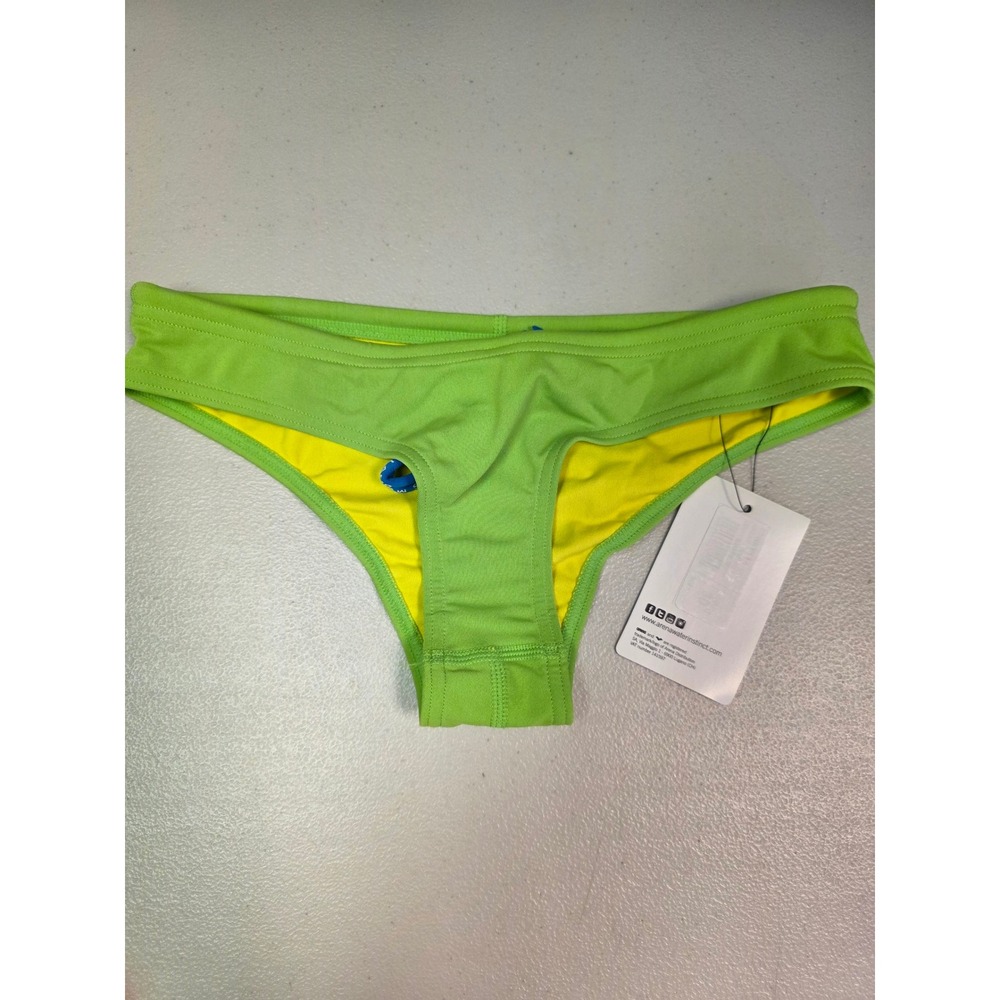 Arena Unique Brief Training Bikini Bottom Leaf Green Yellow Star Size 30